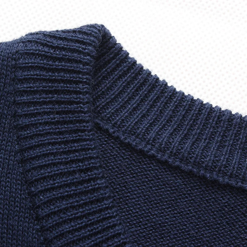 Pull Homme O-Neck Rayé Slim Fit - Tricot Casual Automne/Hiver