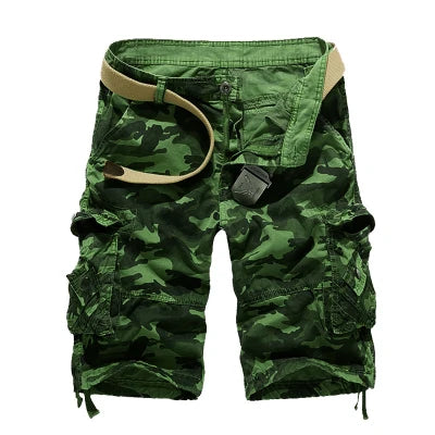 Short Cargo Homme Camouflage Lâche - Militaire Été 2025 Multi-Poches