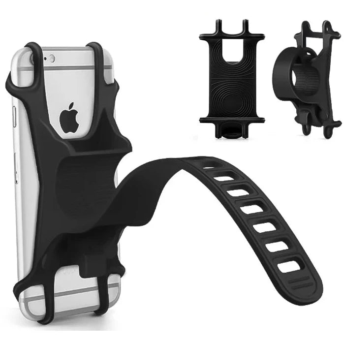 Support Téléphone Vélo/Moto Universel Silicone - Rotation 360°