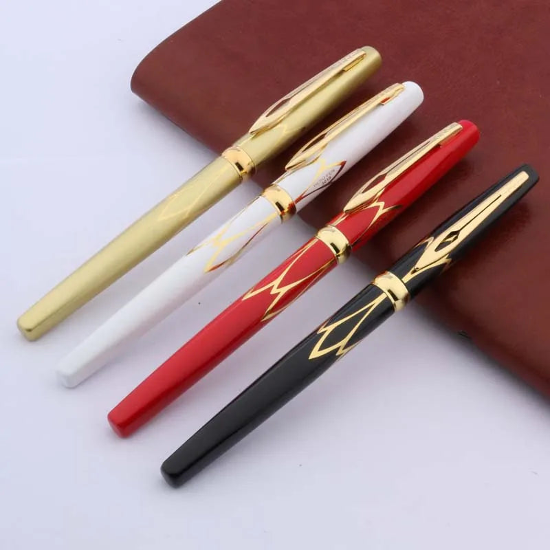 Stylo Plume Hero Classique Doré et Noir - Pointe Fine, Idéal Étudiant/Bureau