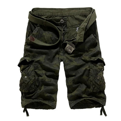 Short Cargo Homme Camouflage Lâche - Militaire Été 2025 Multi-Poches
