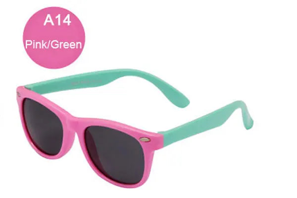 Lunettes de Soleil Enfant Polarisées - Classique avec Rivets Style Marque