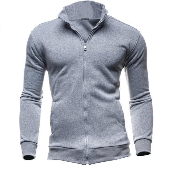 Sweat Homme Zippé Col Montant sans Capuche - Casual 2026