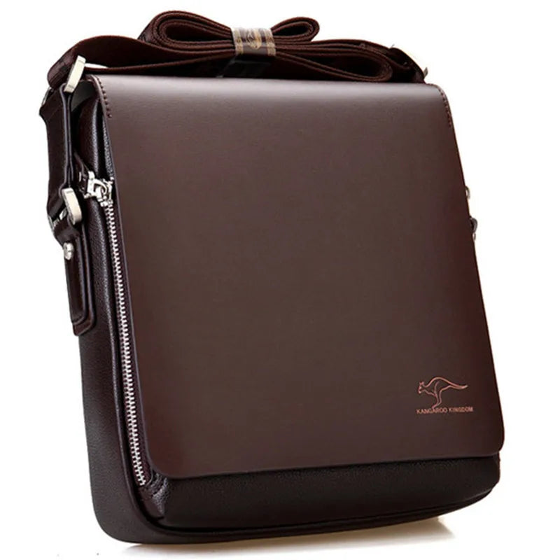 Sac Bandoulière Homme Vintage PU Cuir - Style Messager Rétro
