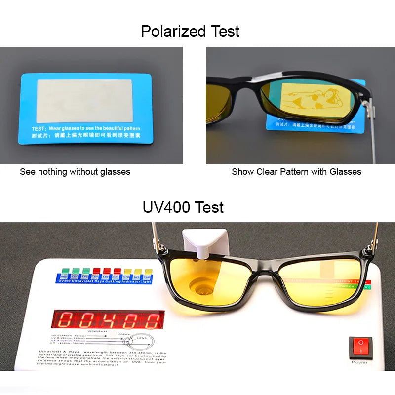 Lunettes Vision Nocturne HD Aowear - Jaune Homme Conduite de Nuit