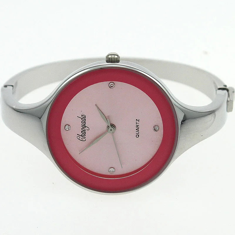 Montre Femme Bracelet Cuff Doré - Mode Casual Ronde