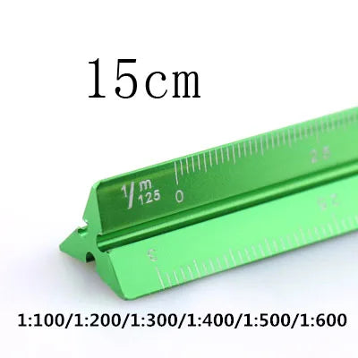 Règle Triangulaire Aluminium 15 cm - Échelle 1:20 à 1:600 pour Dessin Technique