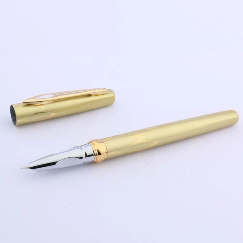 Stylo Plume Hero Classique Doré et Noir - Pointe Fine, Idéal Étudiant/Bureau
