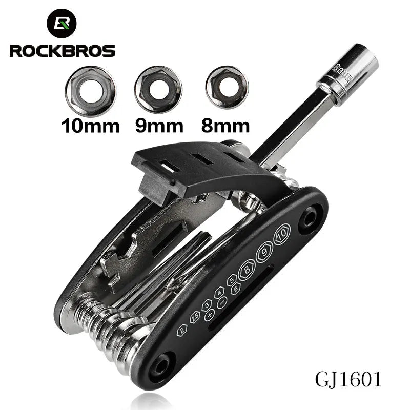 Kit Outils Multi 16-en-1 RockBros pour Vélo - Clés Hex, Rayons, Tournevis