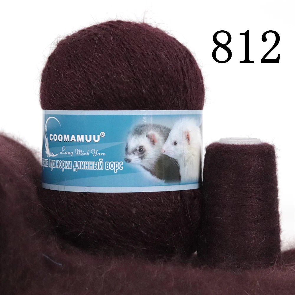 Laine à Tricoter Mink Cashmere 50g-20g - Fil Doux Anti-Bouloche