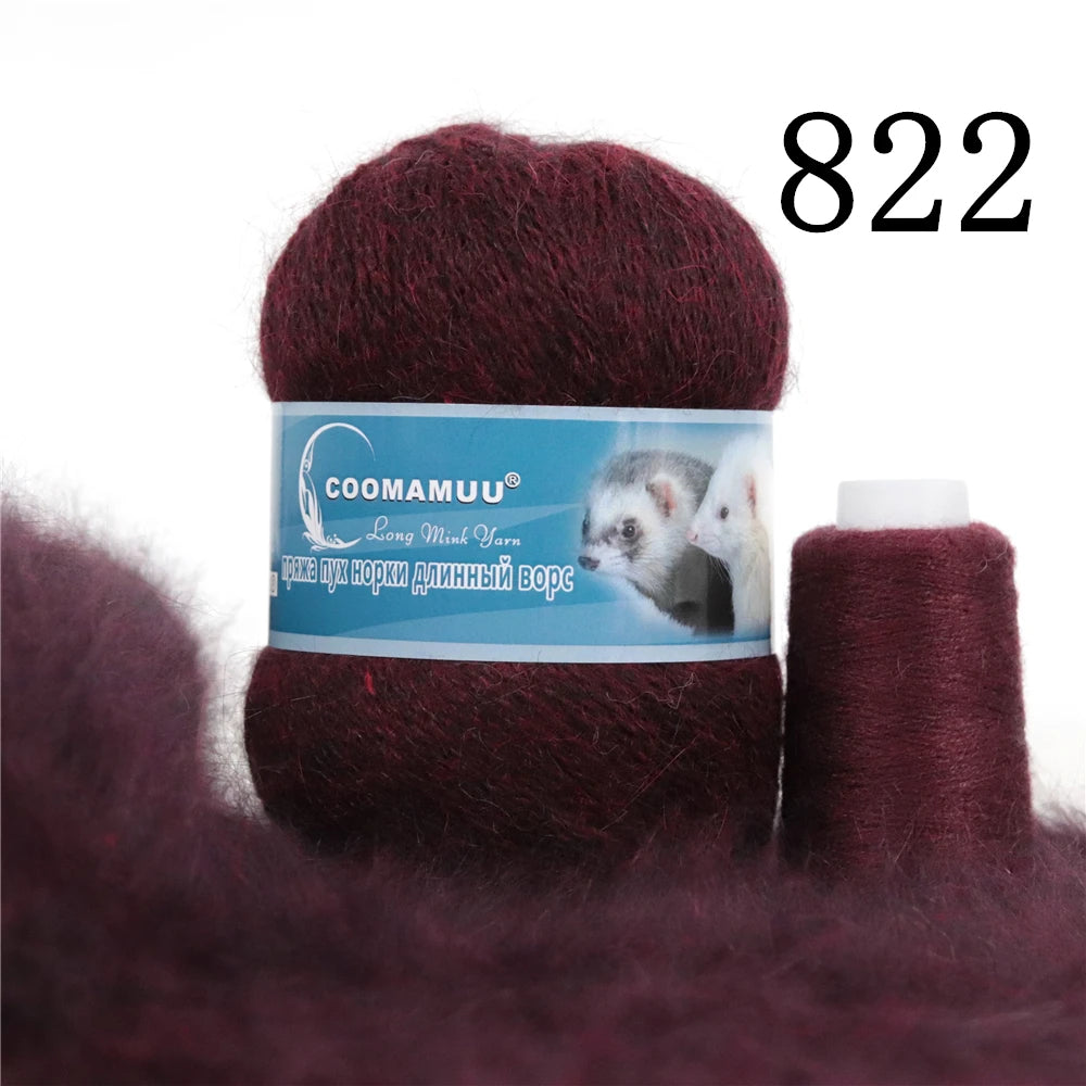 Laine à Tricoter Mink Cashmere 50g-20g - Fil Doux Anti-Bouloche
