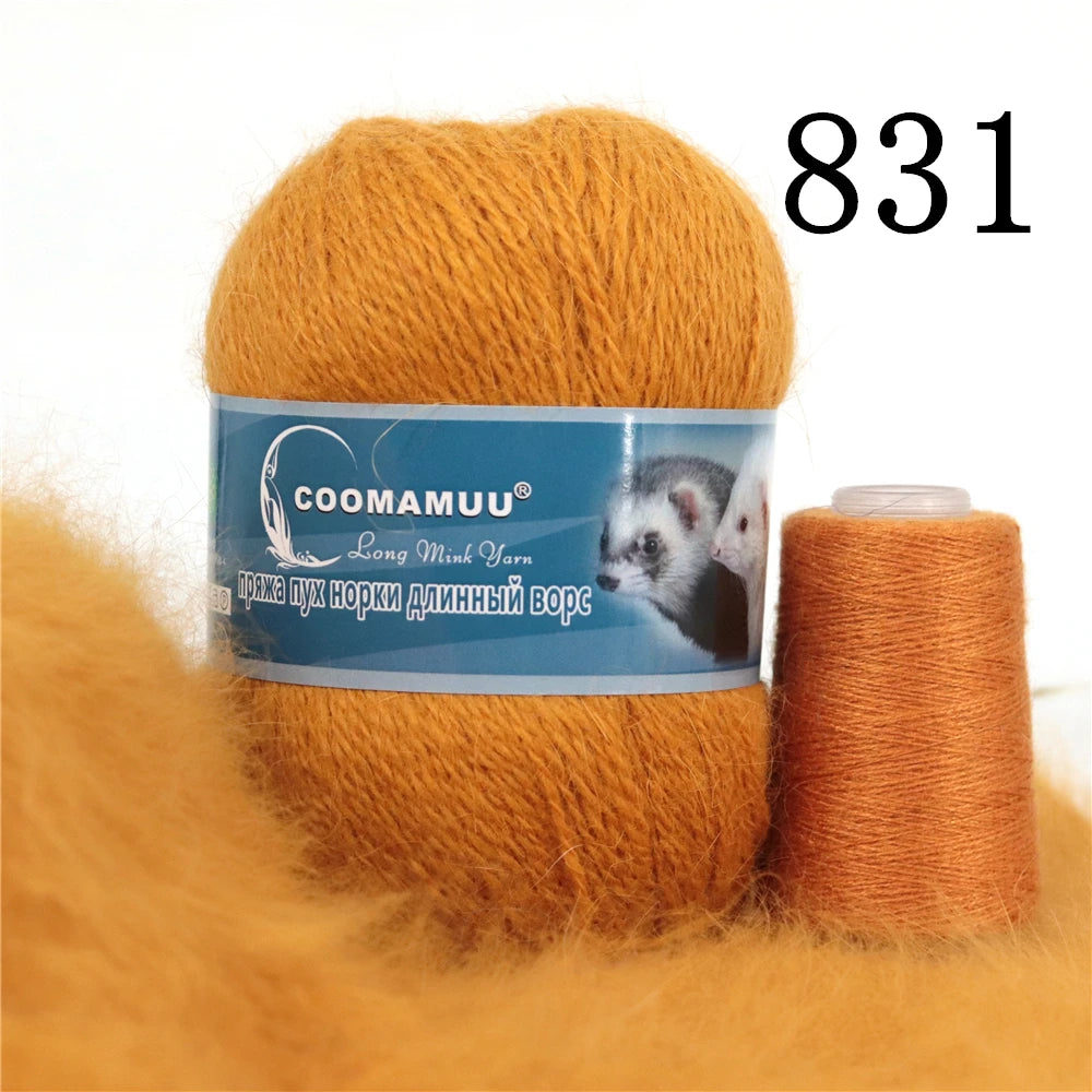Laine à Tricoter Mink Cashmere 50g-20g - Fil Doux Anti-Bouloche