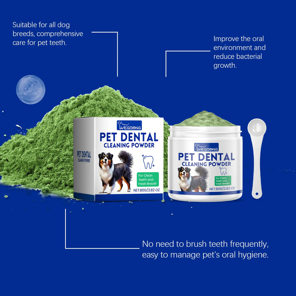 Poudre Nettoyante Dentaire pour Chien – Menthe Poivrée, Élimine le Tartre et les Odeurs