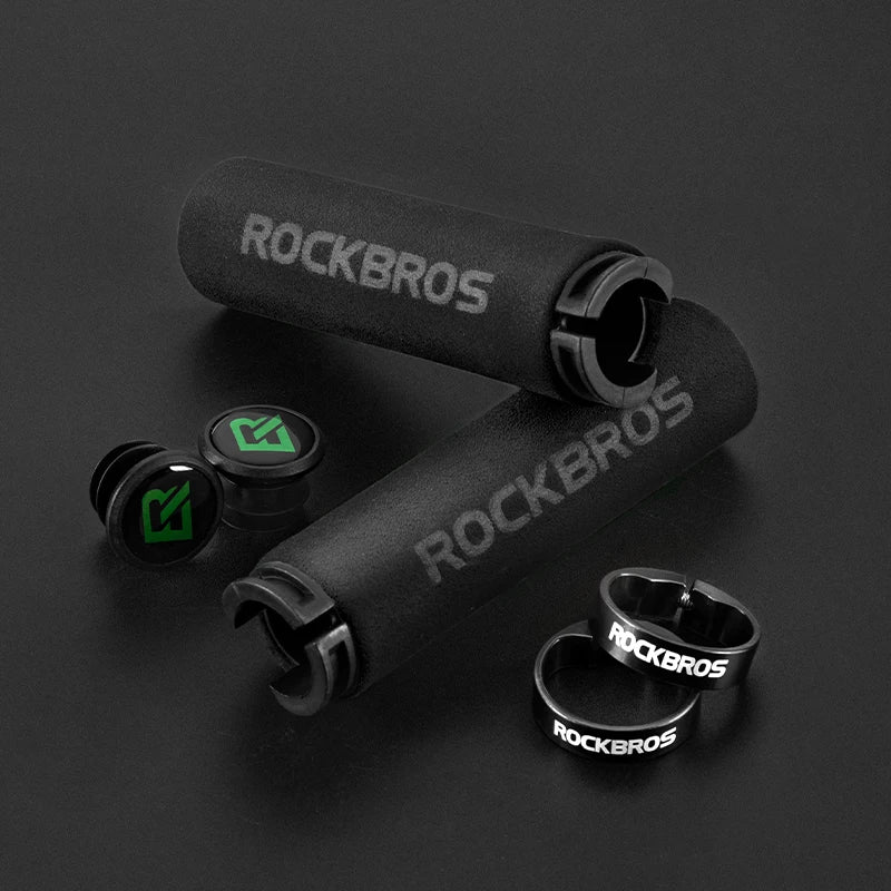 Poignées Vélo MTB RockBros Silicone Éponge - Anti-Dérapant et Amortissantes