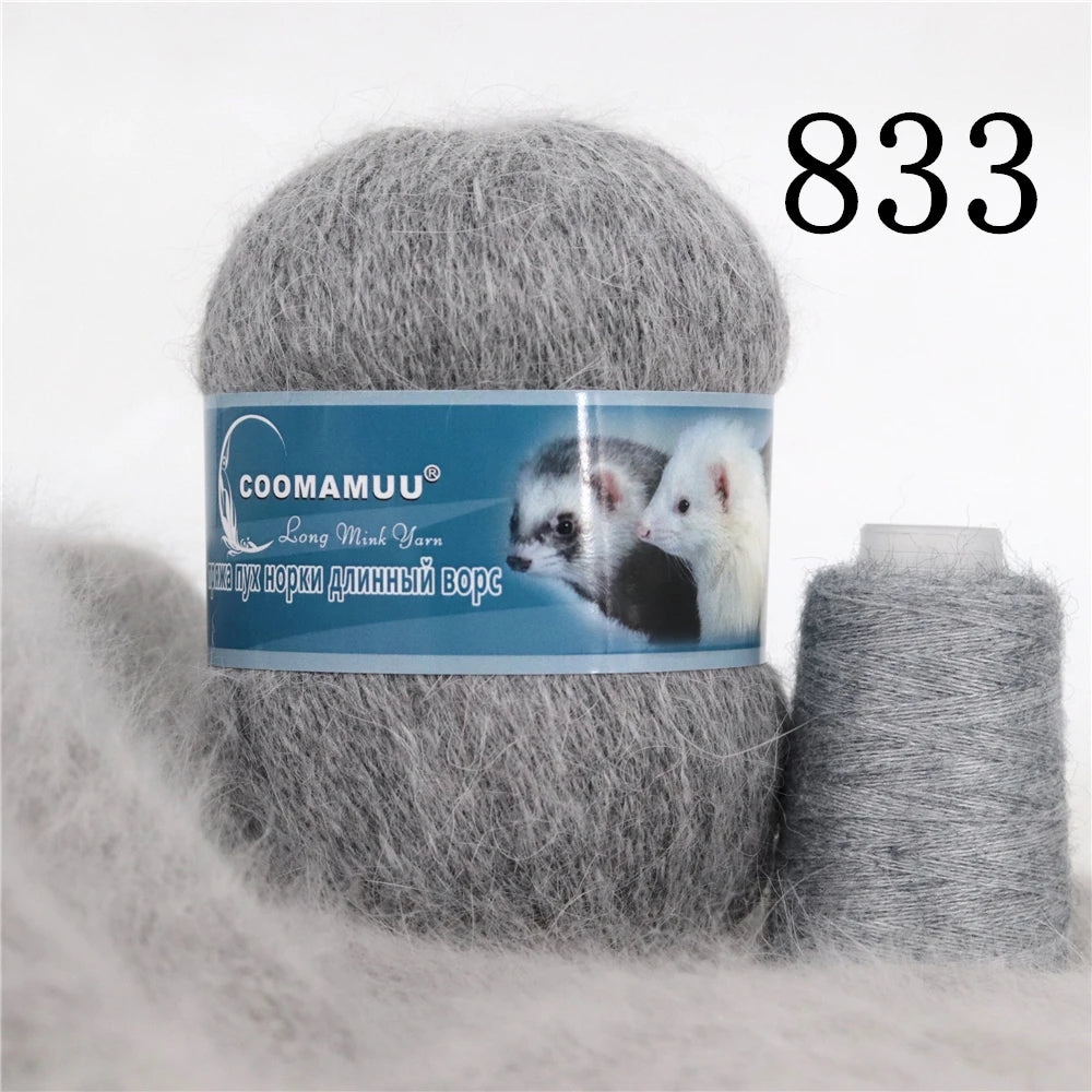 Laine à Tricoter Mink Cashmere 50g-20g - Fil Doux Anti-Bouloche