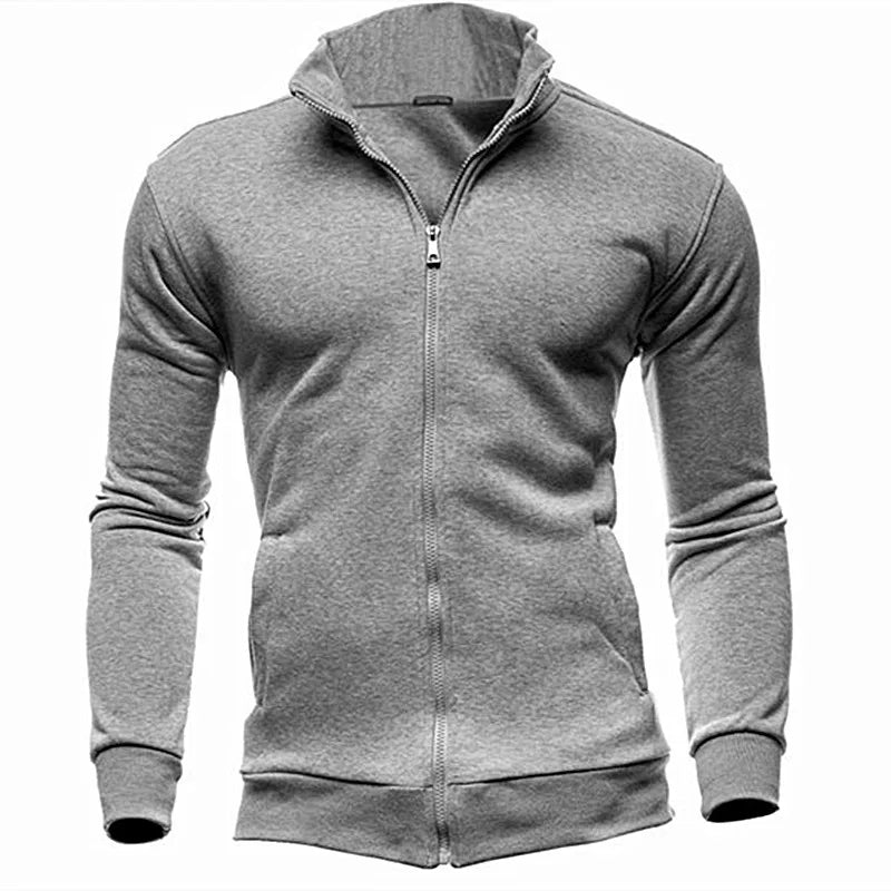Sweat Homme Zippé Col Montant sans Capuche - Casual 2026