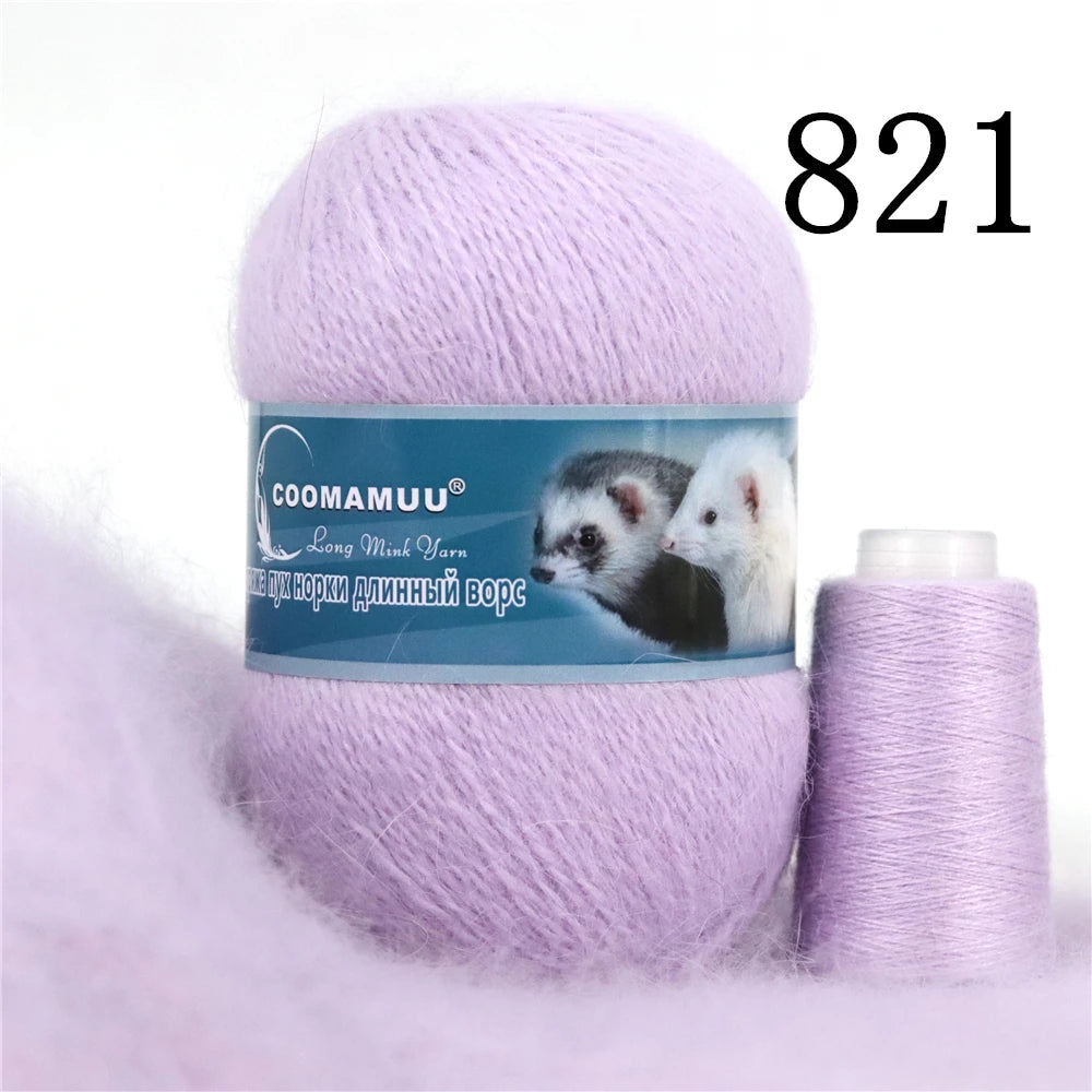 Laine à Tricoter Mink Cashmere 50g-20g - Fil Doux Anti-Bouloche