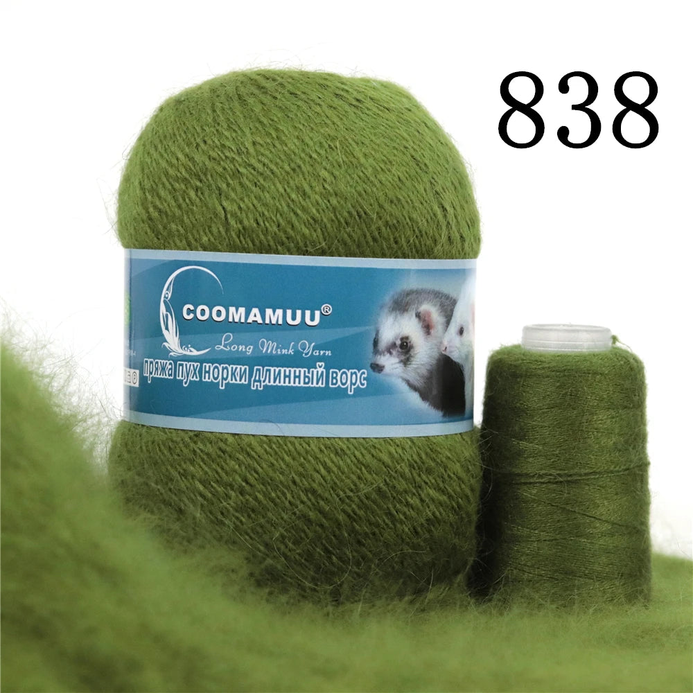 Laine à Tricoter Mink Cashmere 50g-20g - Fil Doux Anti-Bouloche
