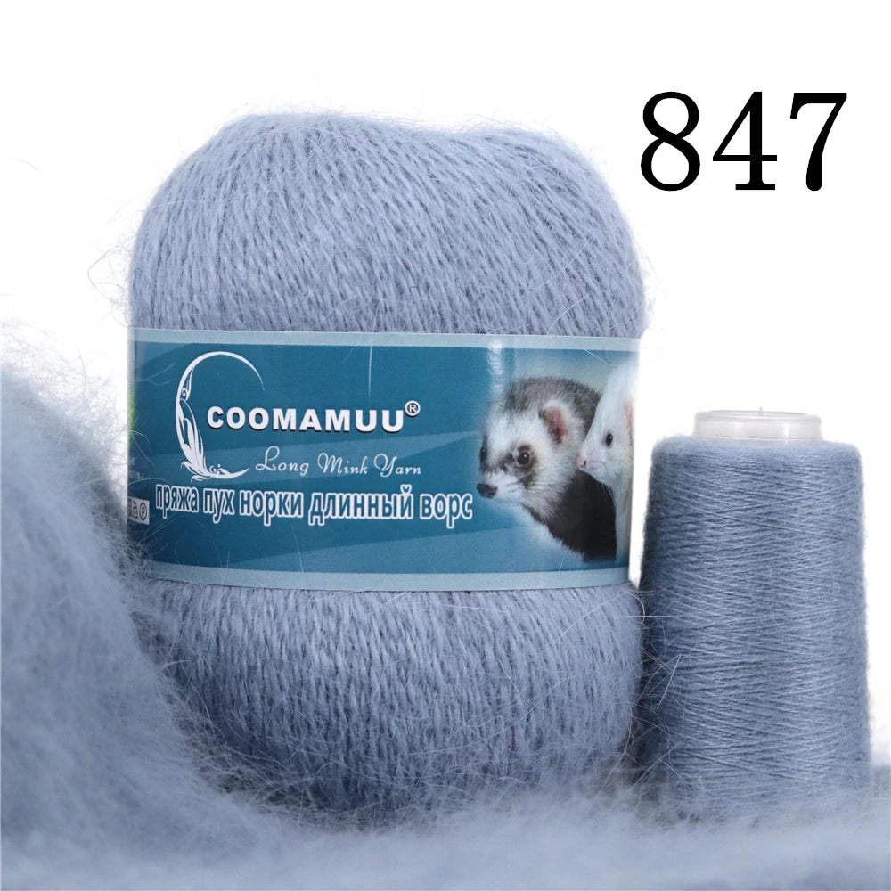 Laine à Tricoter Mink Cashmere 50g-20g - Fil Doux Anti-Bouloche
