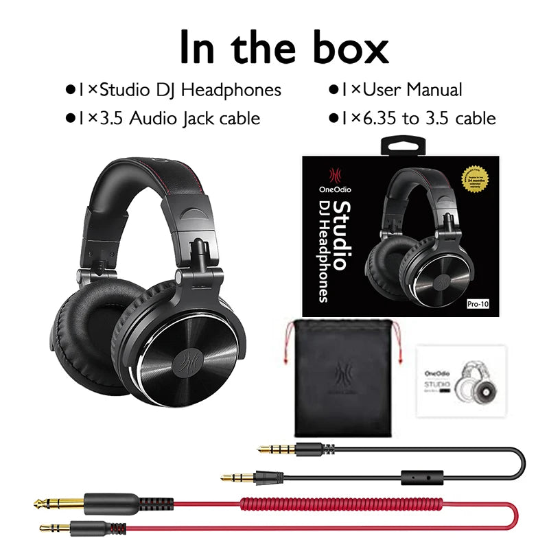 Casque Over-Ear OneOdio HiFi Studio DJ - Moniteur Filaire pour Musique/Gaming