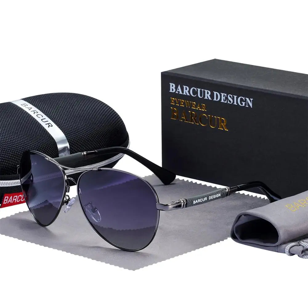 Lunettes de Soleil Titane Alliage Barcur - Polarisées Aviateur Homme/Femme