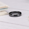 Bague Céramique Blanche/Noire 2-6 mm - Alliance Minimaliste Homme/Femme