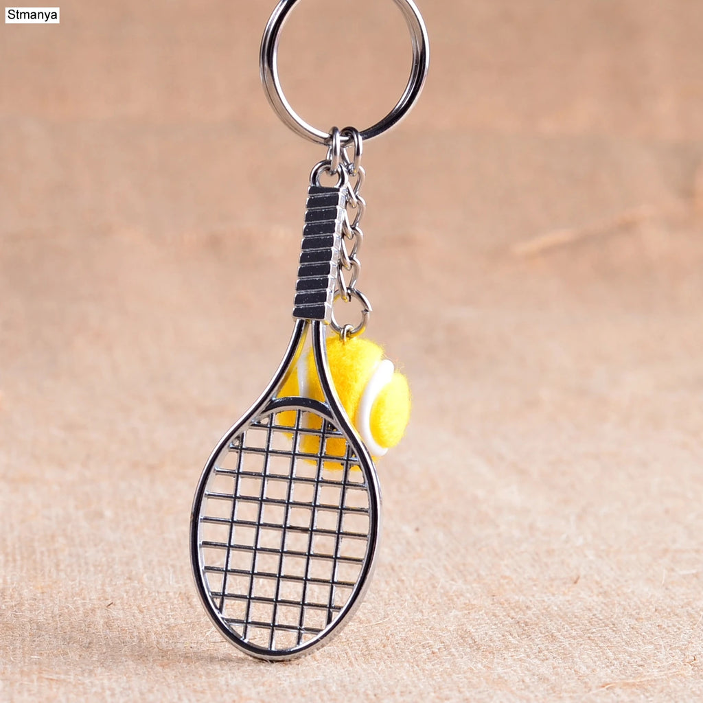 Porte-Clés Mini Raquette de Tennis - 6 Couleurs, Idéal Sport et Cadeau