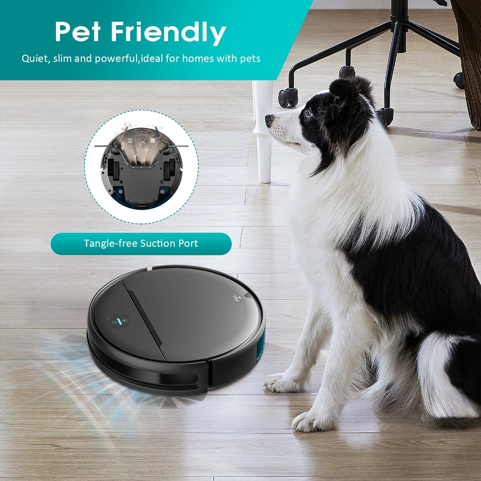 Aspirateur Robot avec Fonction Lavage – 3000Pa, Navigation Gyroscope, Contrôle par Application