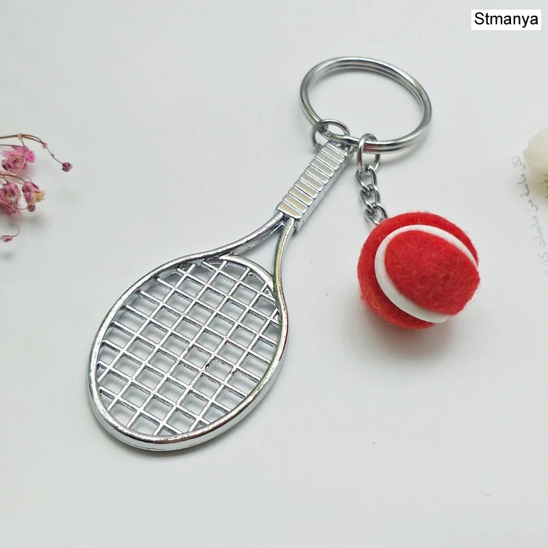Porte-Clés Mini Raquette de Tennis - 6 Couleurs, Idéal Sport et Cadeau