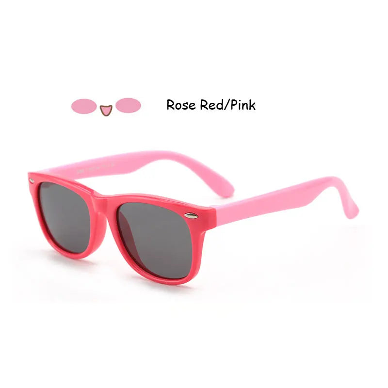 Lunettes de Soleil Enfant Polarisées - Classique avec Rivets Style Marque