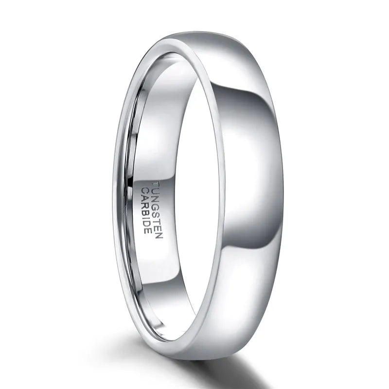 Bague Tungstène 2-8 mm - Classique Simple Poli