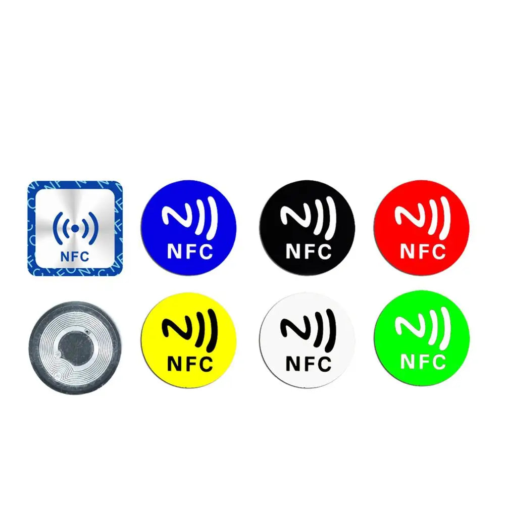 Étiquettes NFC NTAG213 - Lot de 6 Stickers 13.56 MHz pour Automatisation