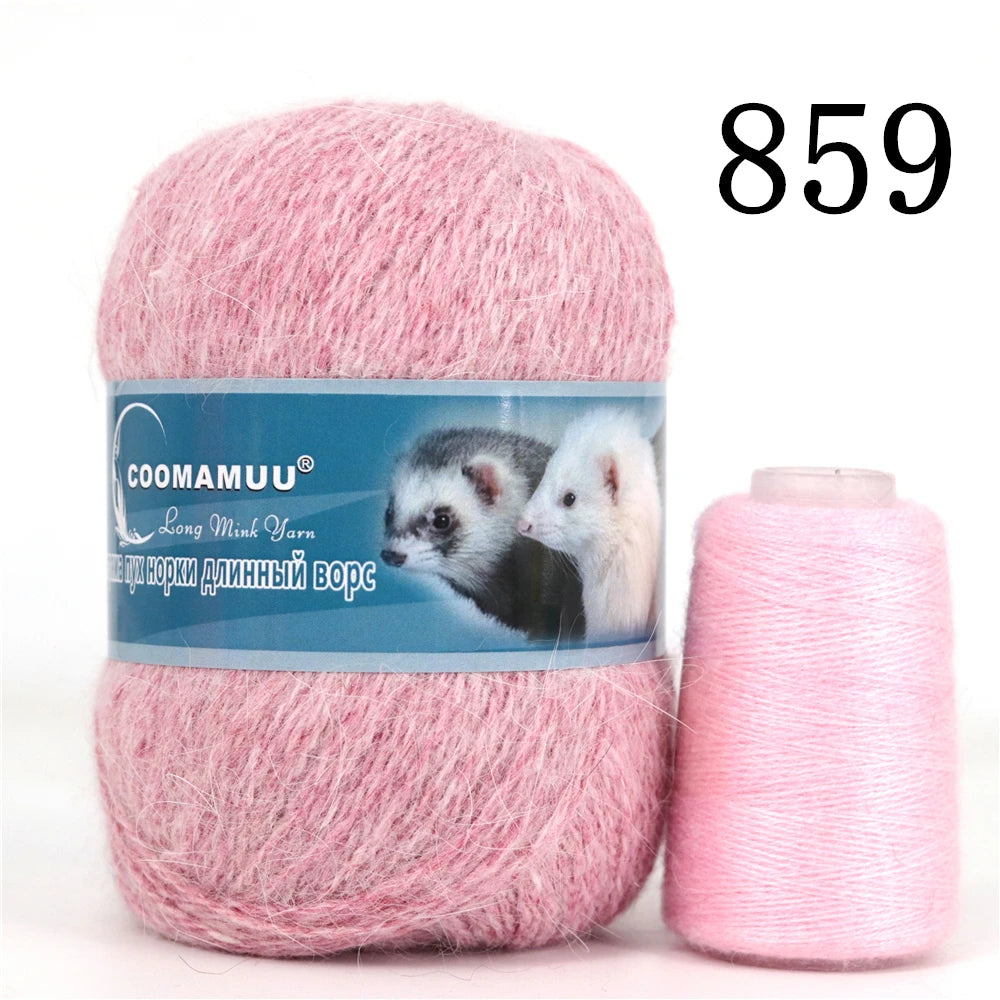 Laine à Tricoter Mink Cashmere 50g-20g - Fil Doux Anti-Bouloche