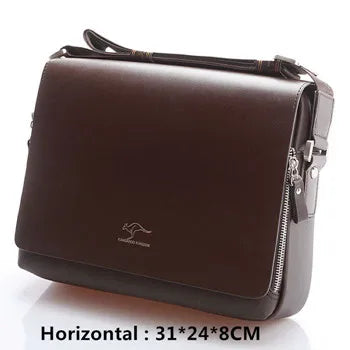 Sac Bandoulière Homme Vintage PU Cuir - Style Messager Rétro
