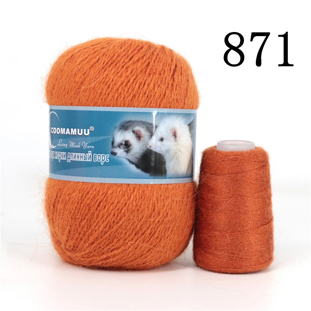 Laine à Tricoter Mink Cashmere 50g-20g - Fil Doux Anti-Bouloche