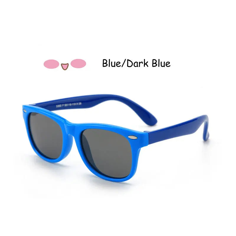 Lunettes de Soleil Enfant Polarisées - Classique avec Rivets Style Marque