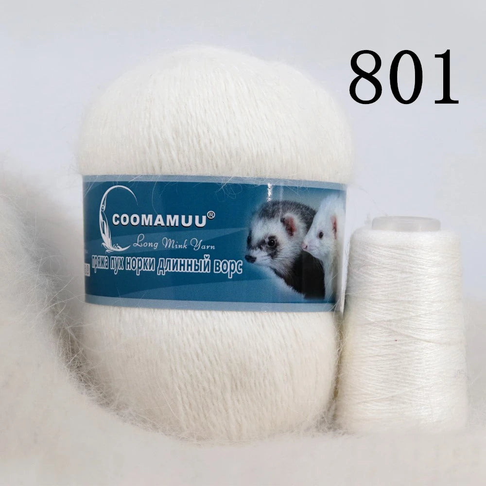 Laine à Tricoter Mink Cashmere 50g-20g - Fil Doux Anti-Bouloche