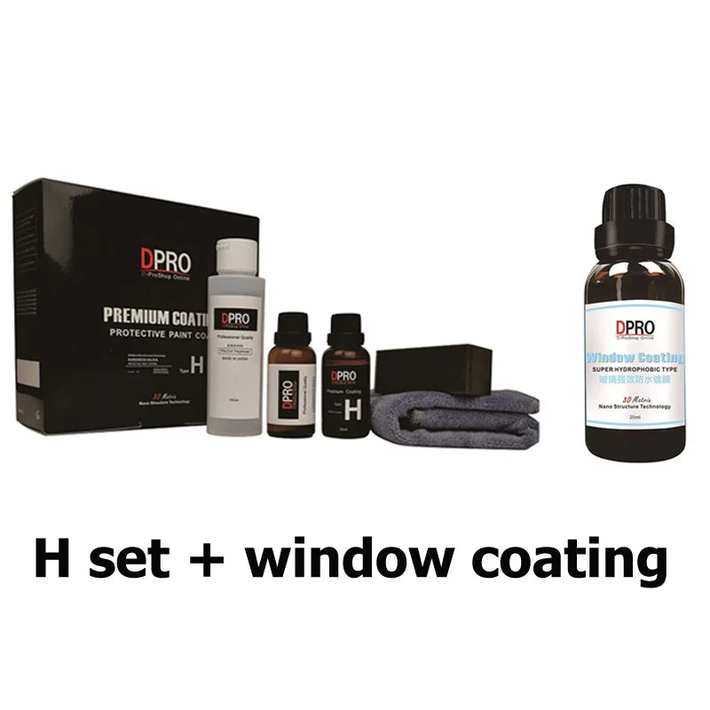 Kit Coating Céramique Voiture 9H Dpro - Protection Nano Liquide Verre