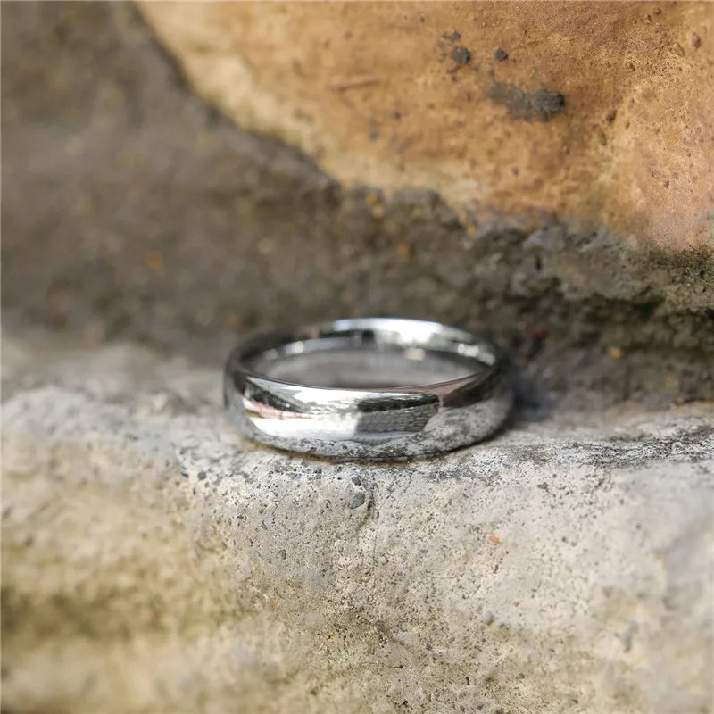 Bague Tungstène 2-8 mm - Classique Simple Poli
