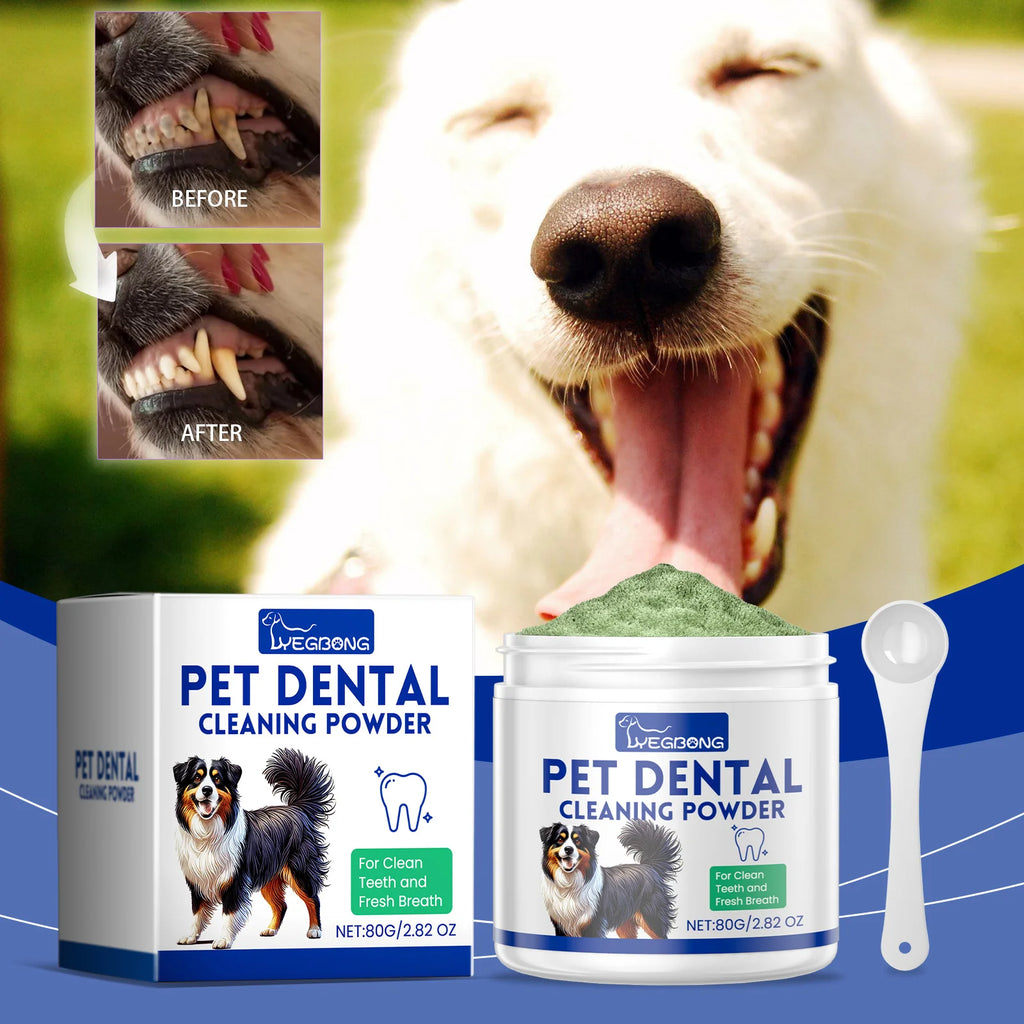 Poudre Nettoyante Dentaire pour Chien – Menthe Poivrée, Élimine le Tartre et les Odeurs