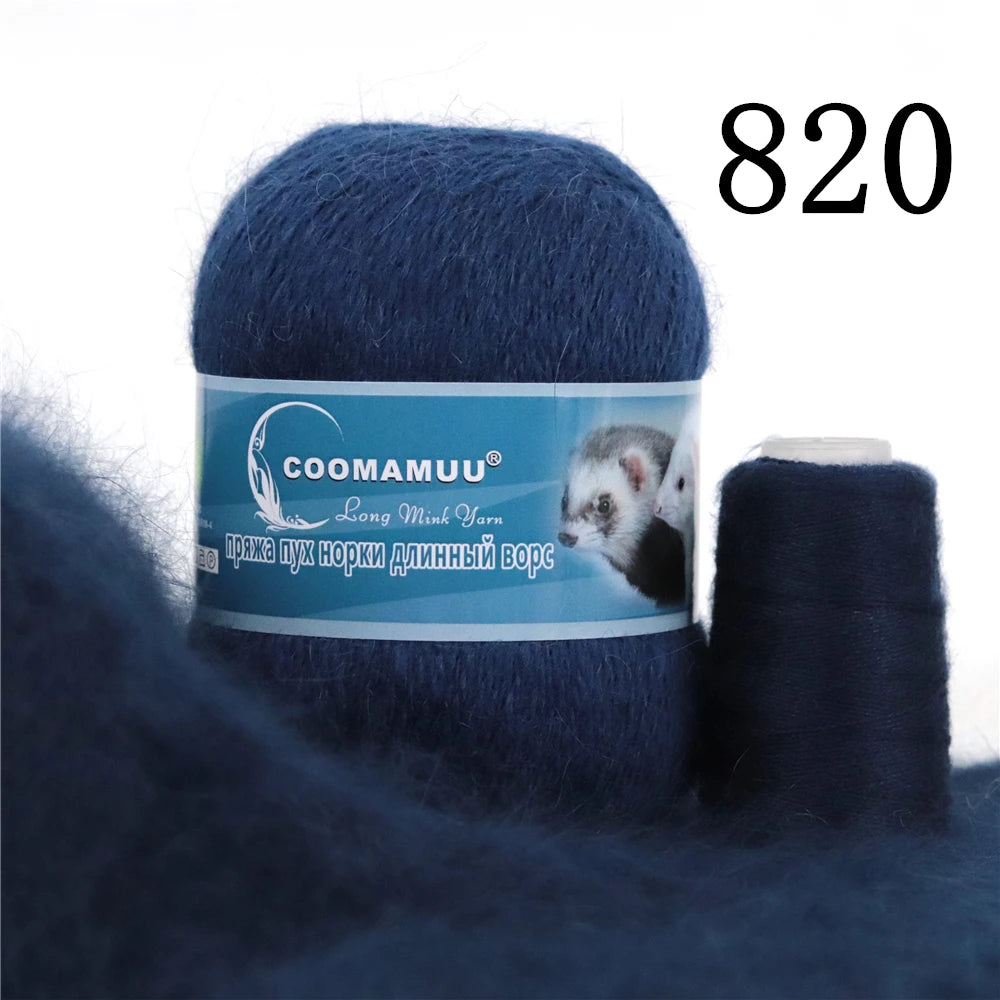 Laine à Tricoter Mink Cashmere 50g-20g - Fil Doux Anti-Bouloche