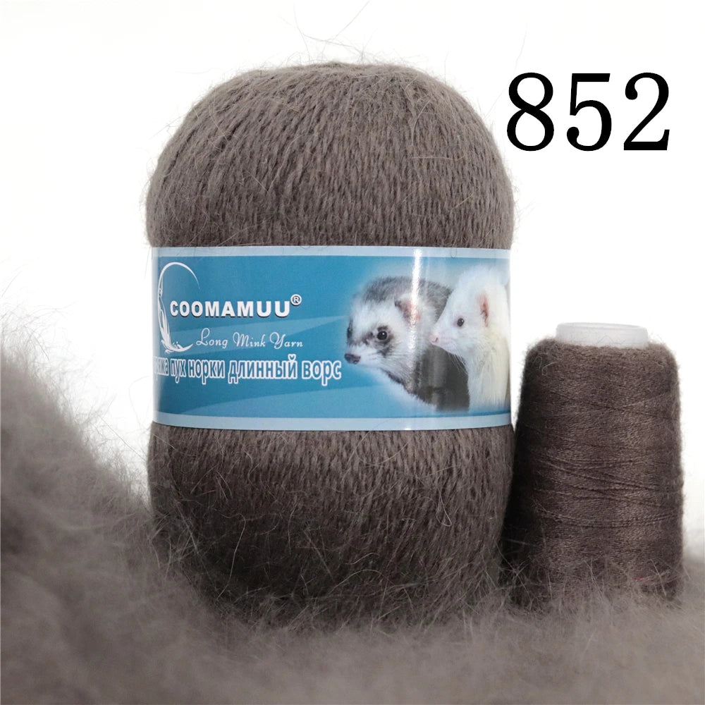 Laine à Tricoter Mink Cashmere 50g-20g - Fil Doux Anti-Bouloche