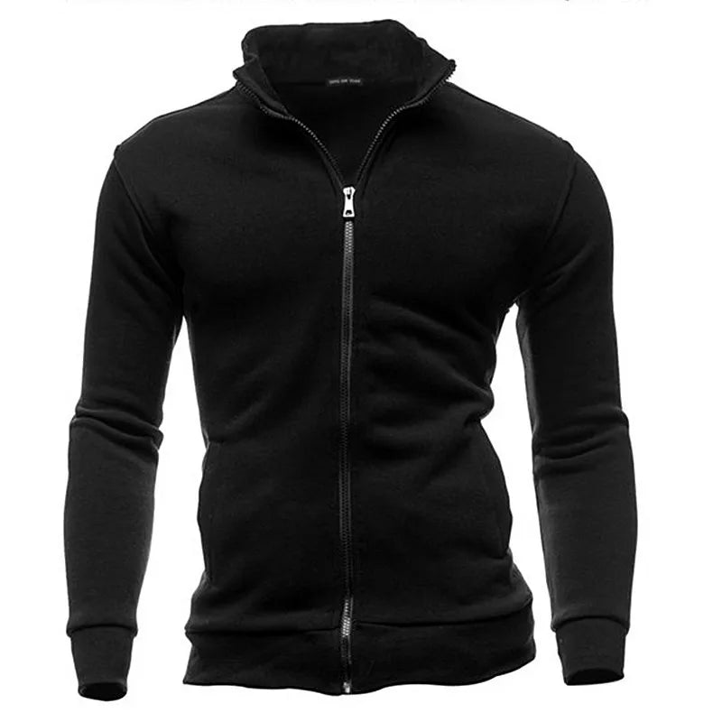 Sweat Homme Zippé Col Montant sans Capuche - Casual 2026