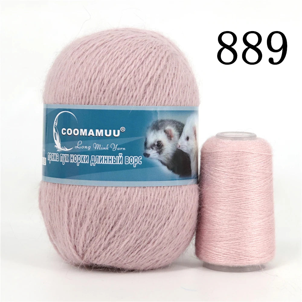 Laine à Tricoter Mink Cashmere 50g-20g - Fil Doux Anti-Bouloche