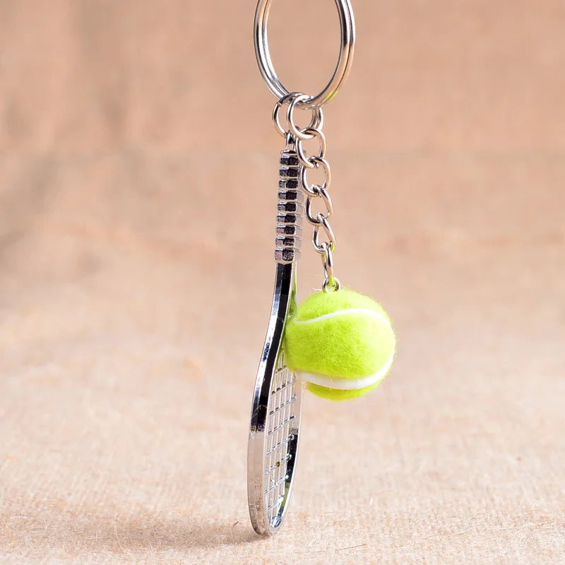 Porte-Clés Mini Raquette de Tennis - 6 Couleurs, Idéal Sport et Cadeau