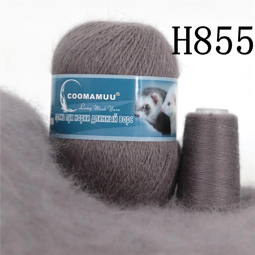 Laine à Tricoter Mink Cashmere 50g-20g - Fil Doux Anti-Bouloche