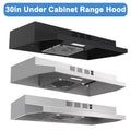 Hotte de Cuisine Sous Meuble 30 Pouces – 280 CFM, Acier Inoxydable 430, Filtre Aluminium + Charbon Actif