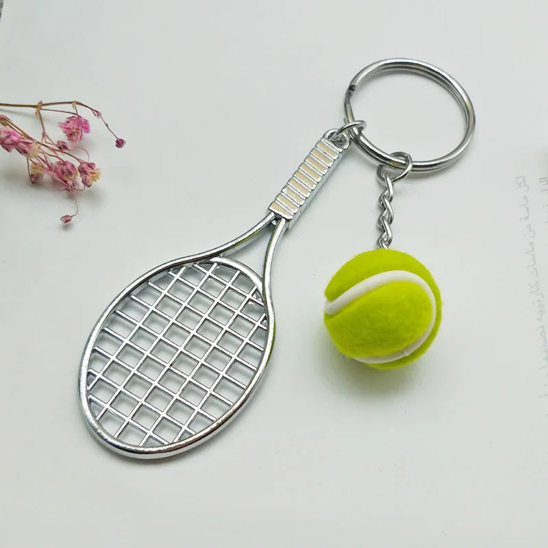 Porte-Clés Mini Raquette de Tennis - 6 Couleurs, Idéal Sport et Cadeau
