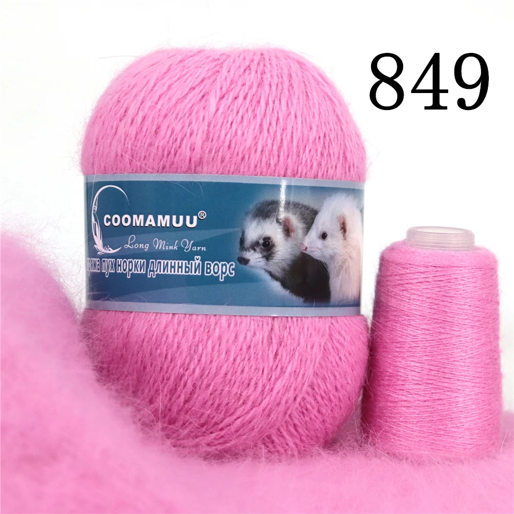 Laine à Tricoter Mink Cashmere 50g-20g - Fil Doux Anti-Bouloche