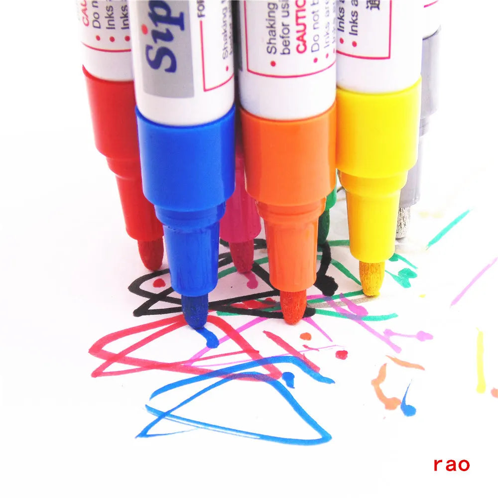 Marqueur Permanent Peinture pour Pneu Voiture 10 Couleurs - Résistant à l'Eau